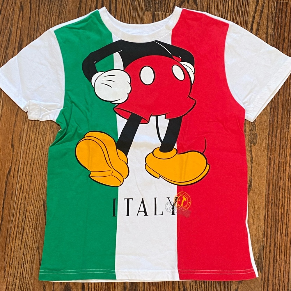 Kids Disney Mickey Mouse Italy tee shirt size 9/10 from actual Italy 🇮🇹 new